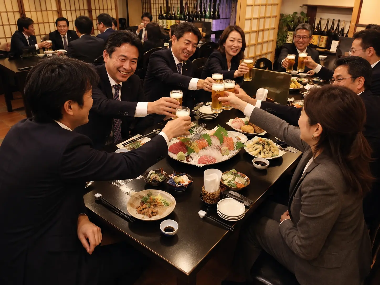 包丁人よしのりの宴会風景