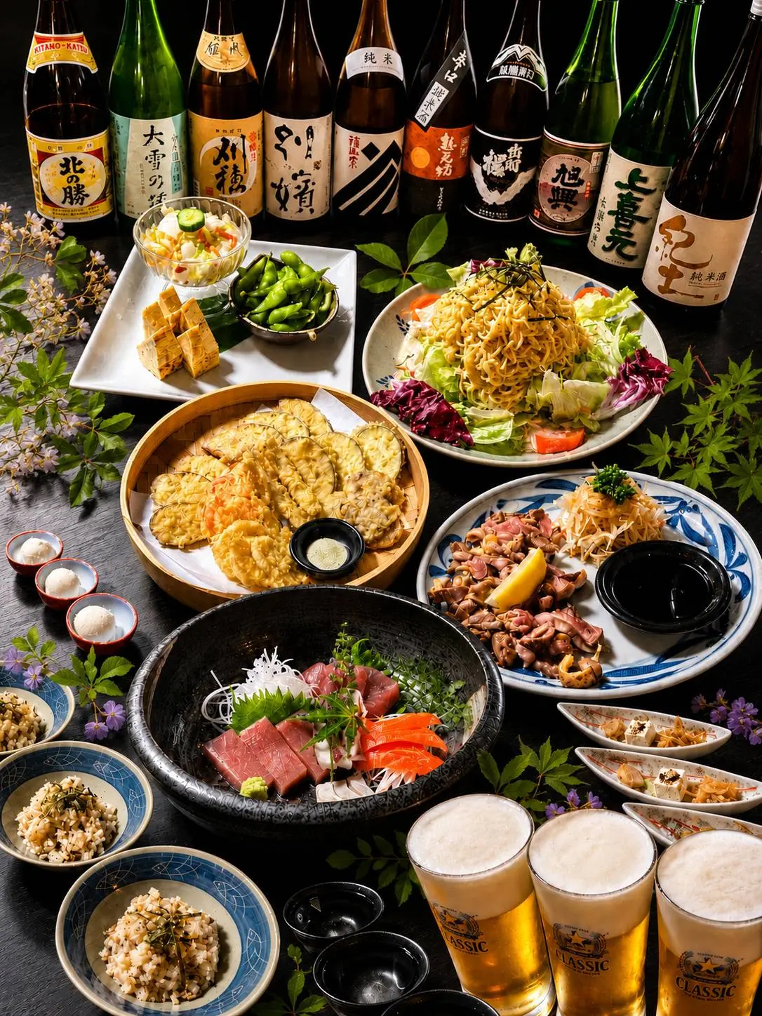 全8品和食宴会コースの料理
