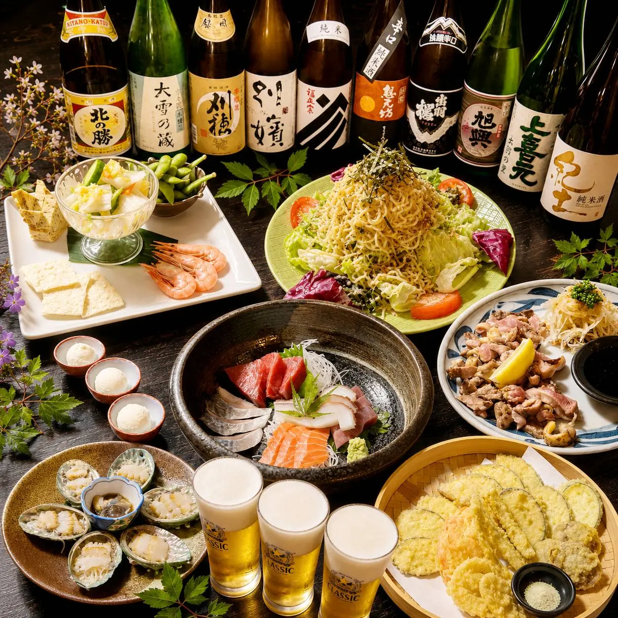 全9品贅沢和食コースの料理